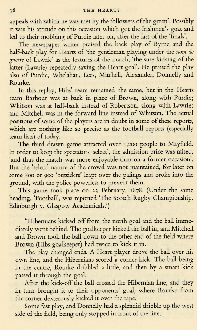 From The Story of Heart Of Midlothian F.C. by ALBERT MACKIE