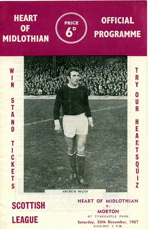 Sat 30 Dec 1967  Hearts 3  Morton 0 