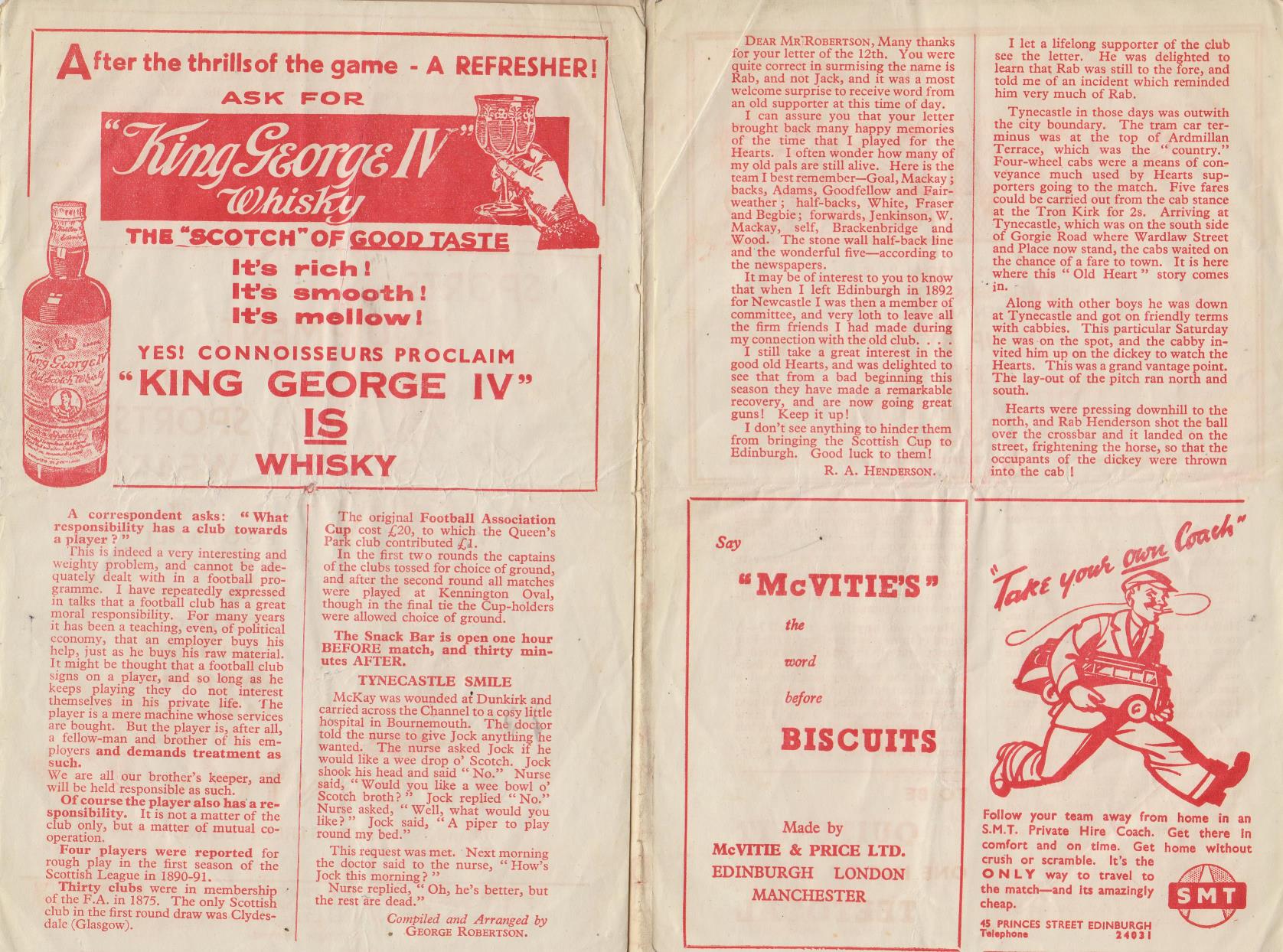 Sat 05 Mar 1949  Hearts 2  Dundee 4 