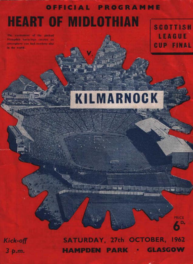 Sat 27 Oct 1962  Hearts 1  Kilmarnock 0 