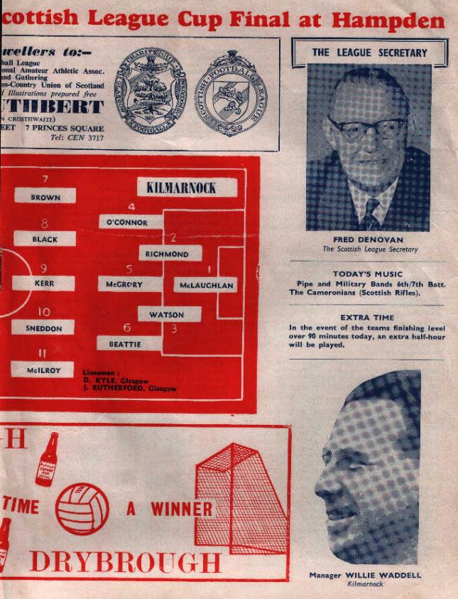 Sat 27 Oct 1962  Hearts 1  Kilmarnock 0 