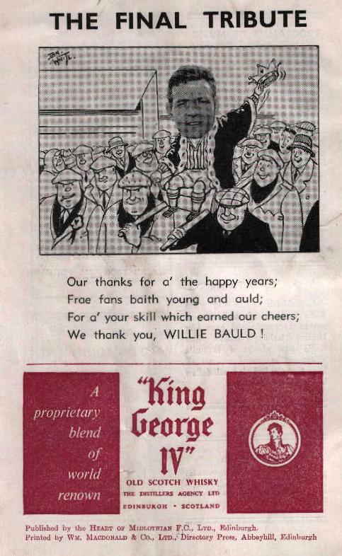 Mon 05 Nov 1962  Hearts 2  Sheffield United 2 