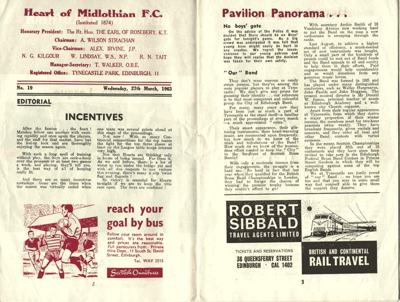 Wed 27 Mar 1963  Hearts 0  Rangers 5 