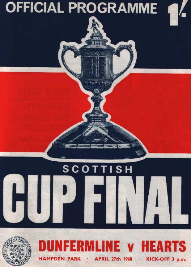 Sat 27 Apr 1968  Hearts 1  Dunfermline Athletic 3 