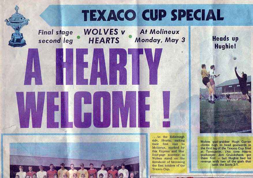 Mon 03 May 1971  Wolves 0  Hearts 1 