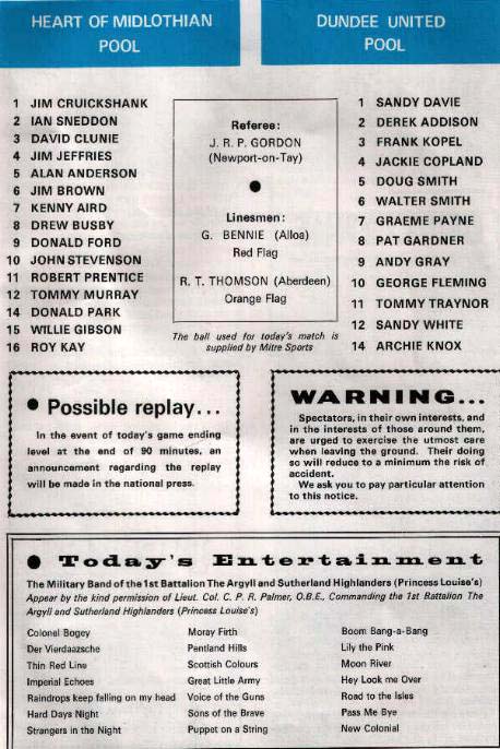 Sat 06 Apr 1974  Hearts 1  Dundee United 1 
