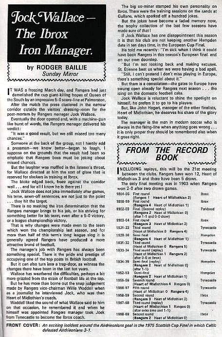 Sat 01 May 1976  Hearts 1  Rangers 3 