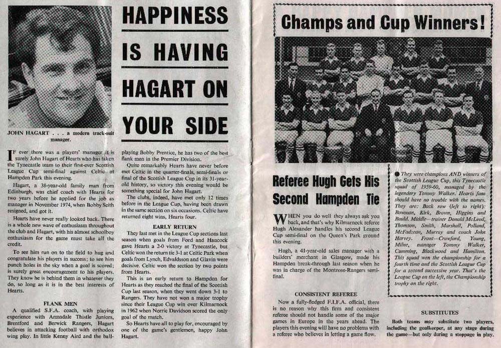 Mon 25 Oct 1976  Hearts 1  Celtic 2 
