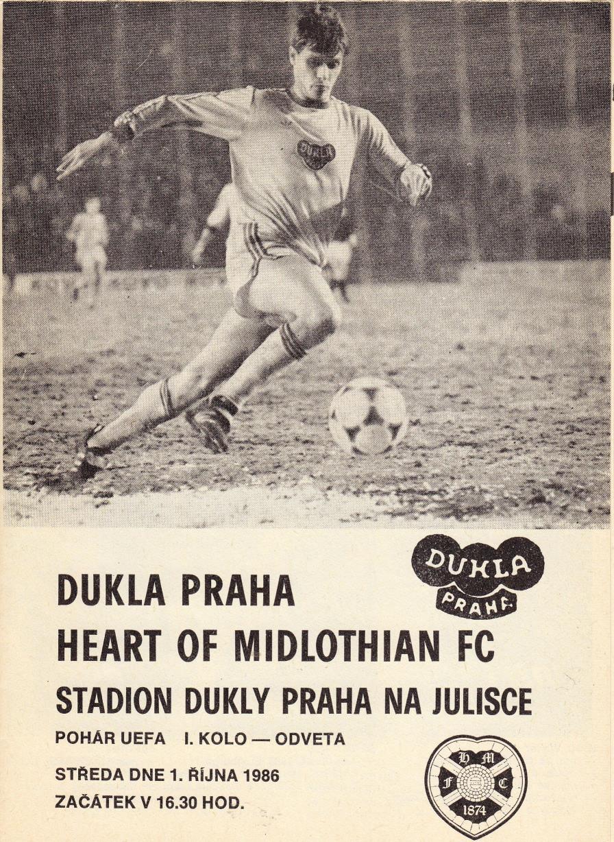 Wed 01 Oct 1986  Dukla Prague 1  Hearts 0 