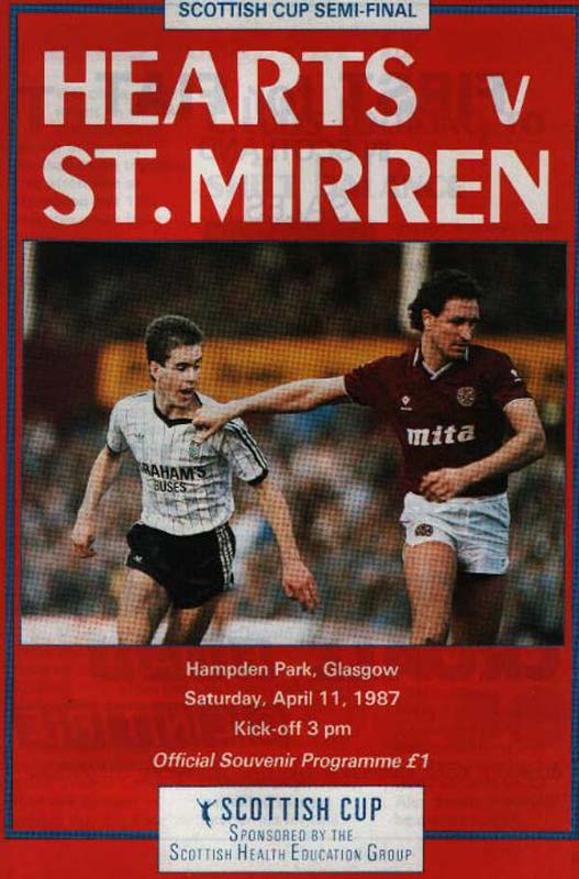 Sat 11 Apr 1987  Hearts 1  St Mirren 2 