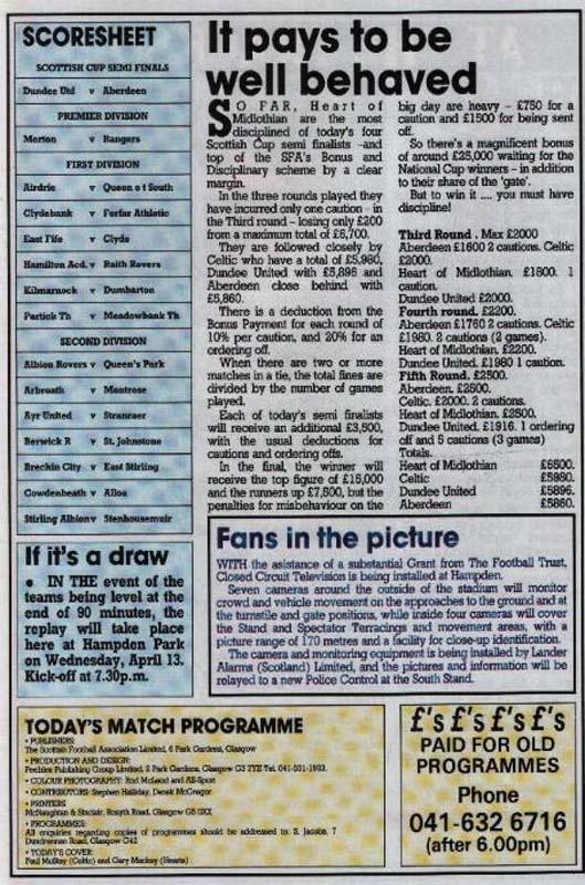 Sat 09 Apr 1988  Hearts 1  Celtic 2 