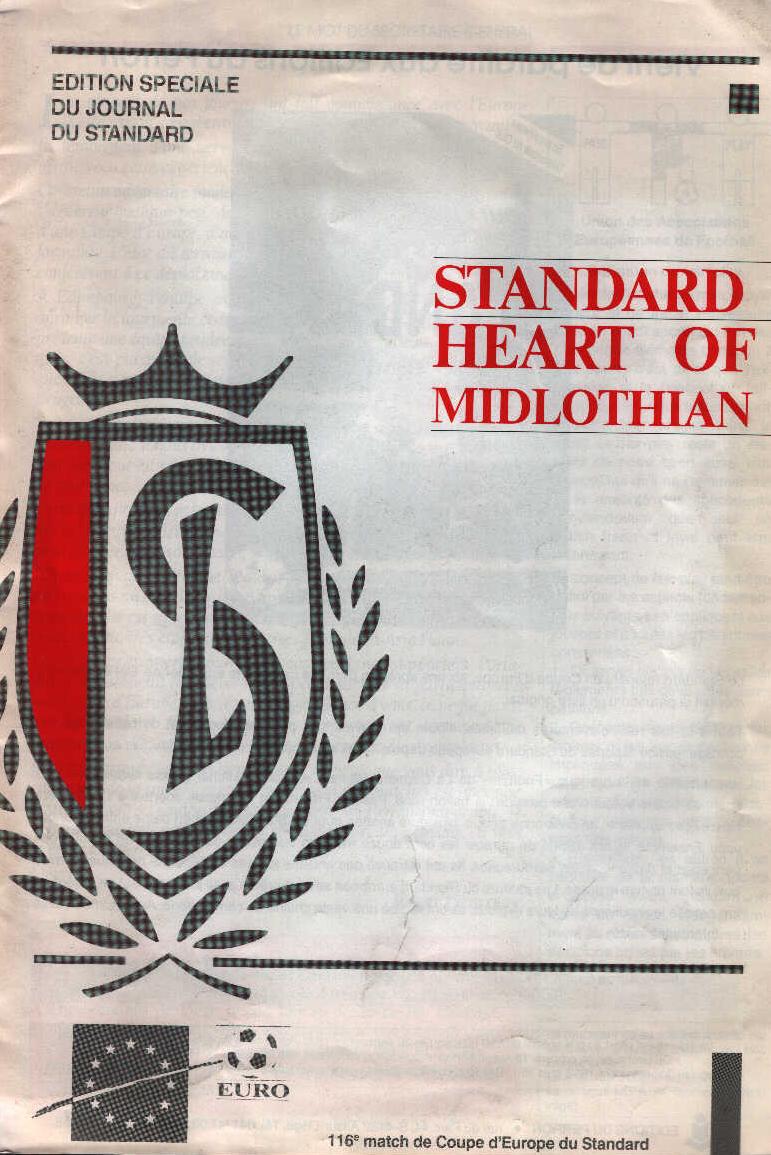 Wed 04 Nov 1992  Standard Liege 1  Hearts 0 