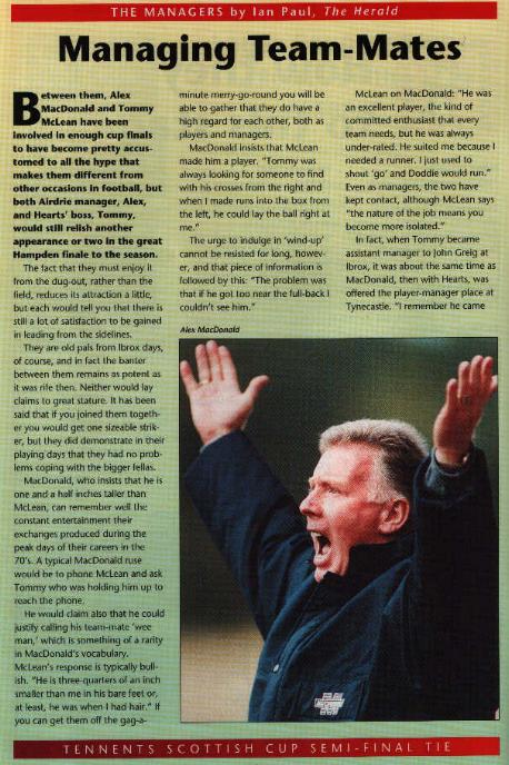 Sat 08 Apr 1995  Hearts 0  Airdrieonians 1 