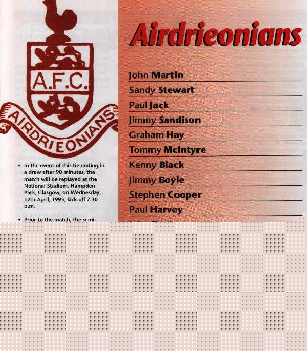Sat 08 Apr 1995  Hearts 0  Airdrieonians 1 