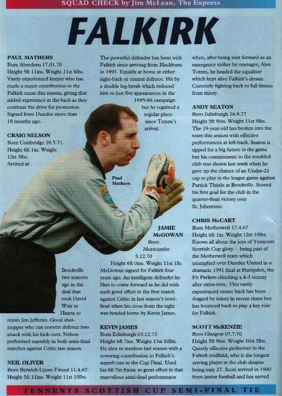 Sat 04 Apr 1998  Hearts 3  Falkirk 1 