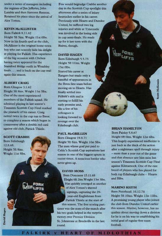 Sat 04 Apr 1998  Hearts 3  Falkirk 1 