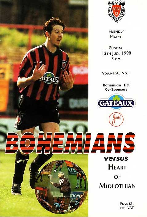 Sun 12 Jul 1998  Bohemians Dublin 0  Hearts 1 