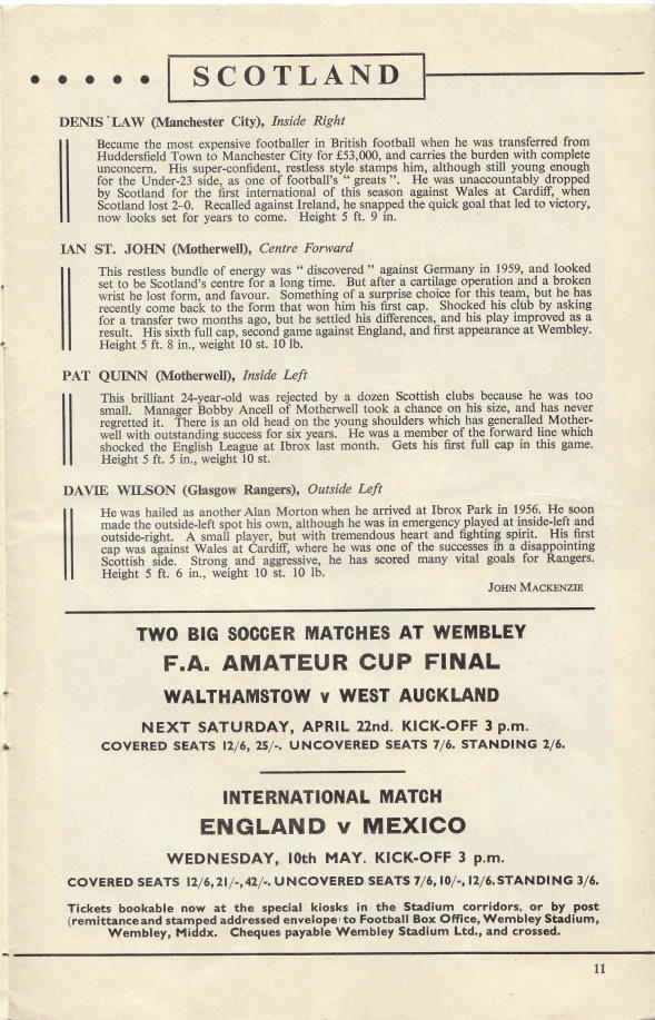 1961041511 England 3-9 Wembley Stadium